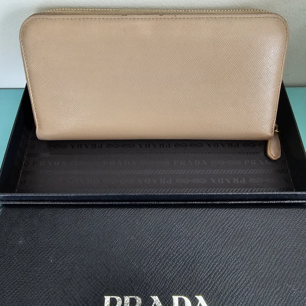 Prada Large Saffiano Zippy Leather Wallet - Picture 2 of 15